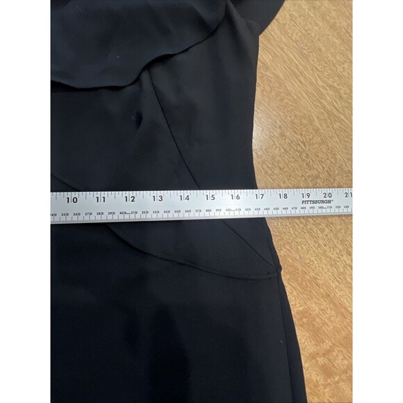 Gabrielle Union NY&Co Womens Black Sheath Dress Flutter Sleeve V Neck Sz S Small - Picture 6 of 12